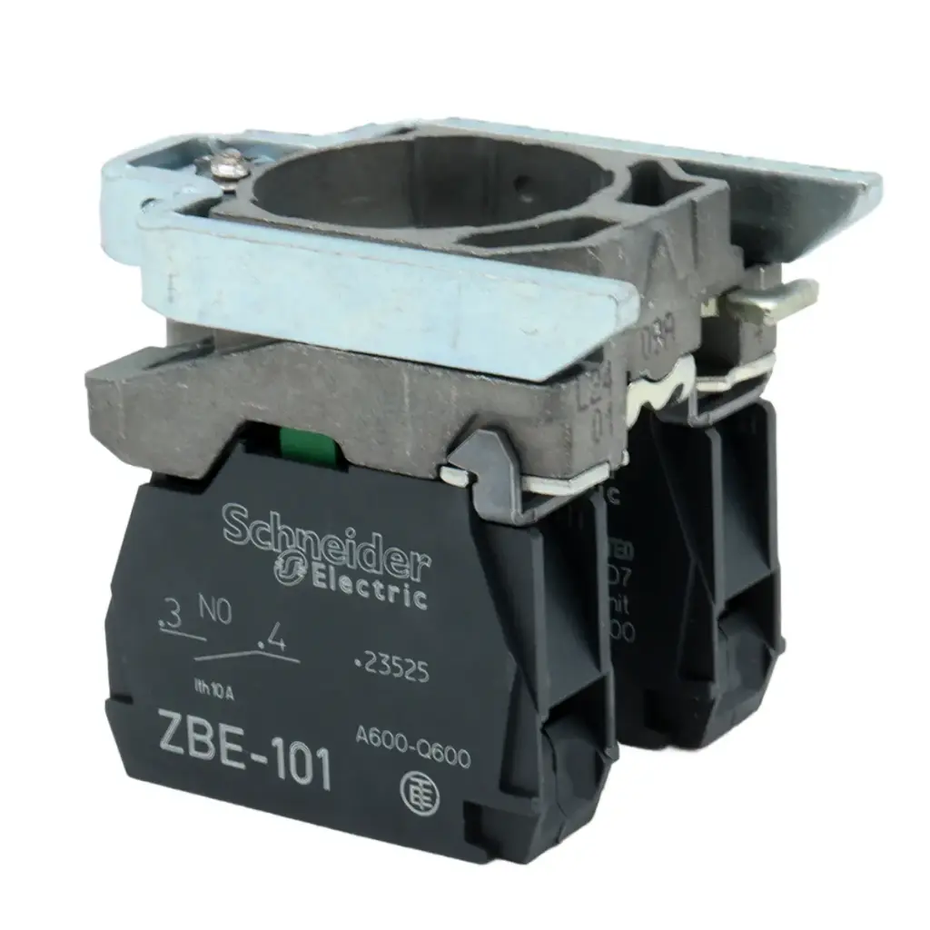 Bloque Cuerpo Collar Pulsador Schneider Electric ZB4BZ105 Ø 22 1 NA + 1 NC