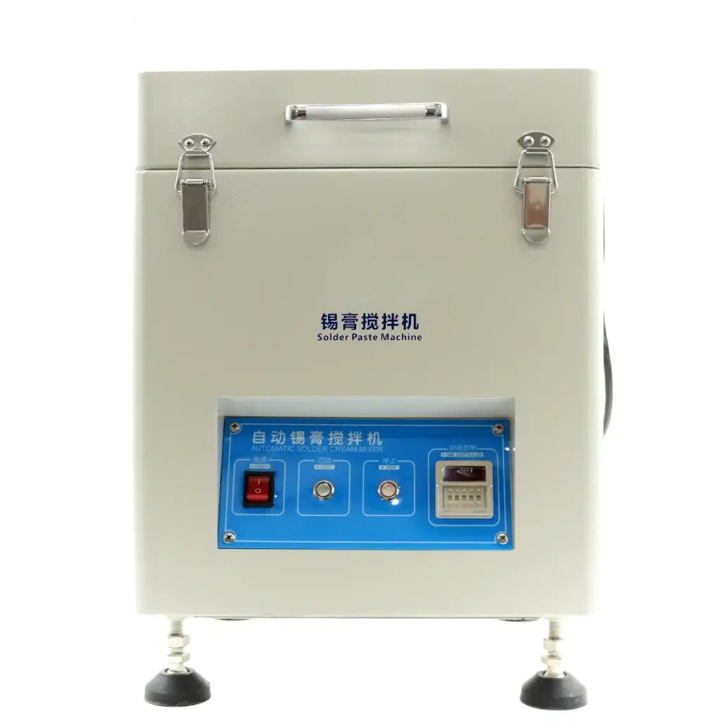 Máquina Mezcladora Automática de Pasta para Soldar ZB500S 2 Abrazaderas de Lata Display LED 110V