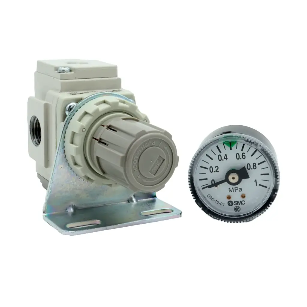Regulador de Presión SMC AR20-02BM-Y-B Con Manómetro