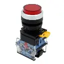 Interruptor Botón Push Button Arranque Industrial Yijia YJ139-LA38 Rojo