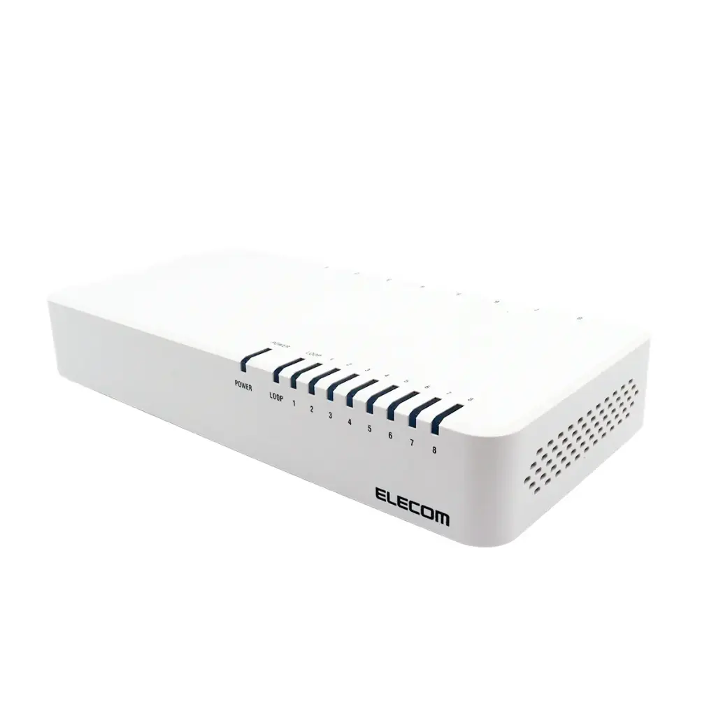 Switch Conmutador Hub ELECOM EHC-F08PN-JW 8 Puertos