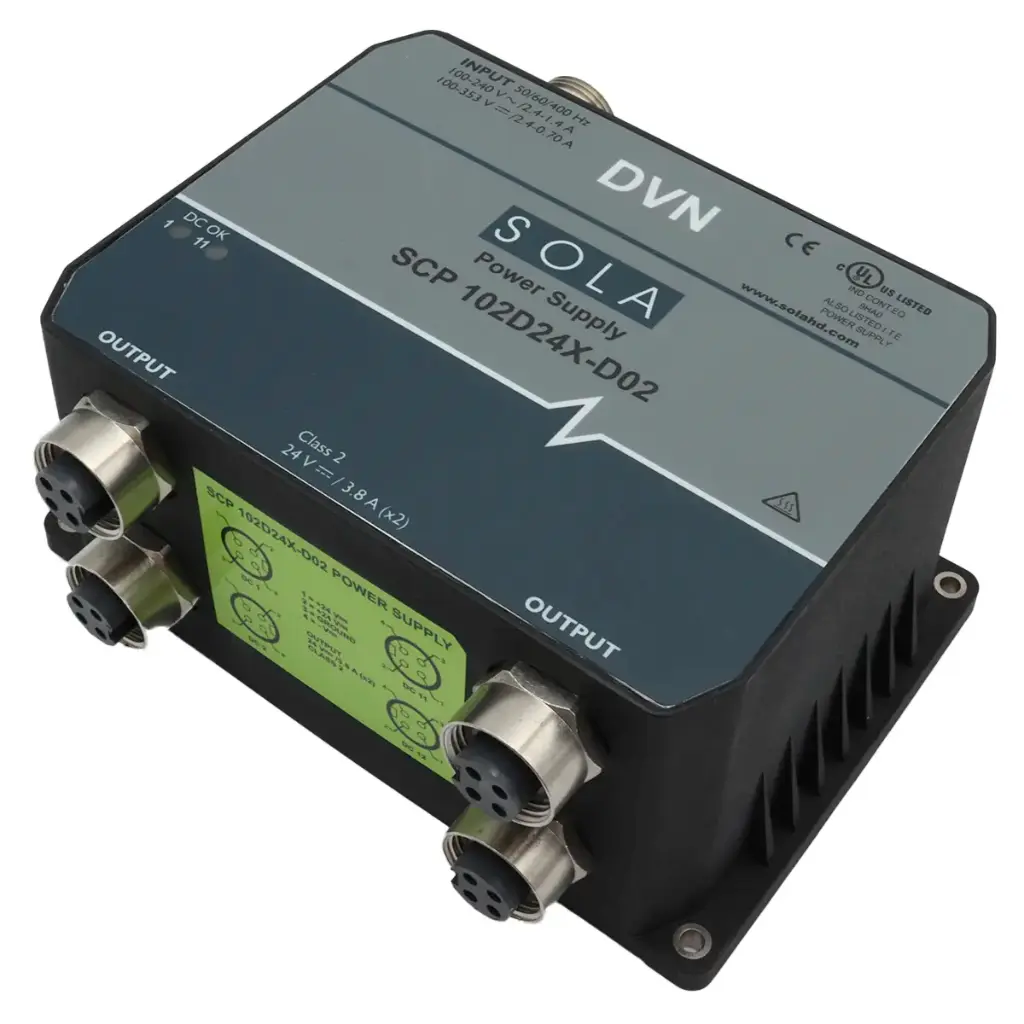 Eliminador Transformador Fuente Poder Driver Emerson Sola HD SCP 102D24X-D02 100WX2 4-OUTP 24V EXT 100-353V