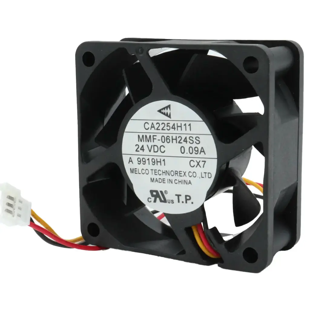 Ventilador Melco Technorex CA2254H11 MMF-06H24SS 24V DC 0.09A 60mm x 60mm x 25mm Conector Blanco 3 Pines 3 Cables