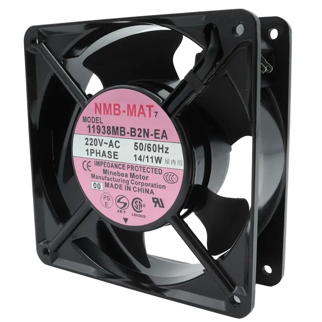 Ventilador NMB-MAT 11938MB-B2N-EA 00 220V AC 50/60Hz 14/11W 120 mm x 120 mm x 39 mm 2 Pines