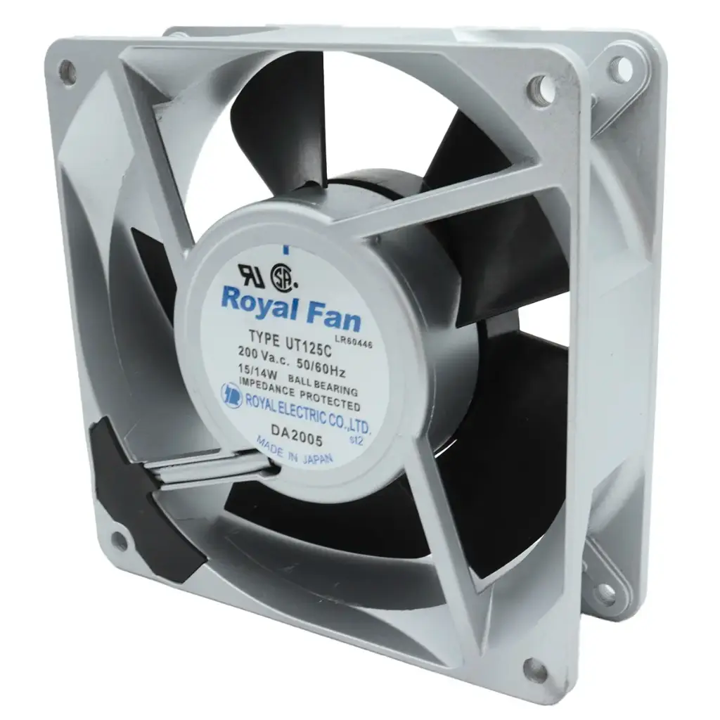 Ventilador Royal Fan UT125C 200V AC 50/60Hz 15W / 14W 120mm x 120mm x 39mm 2 Pines 39DB Metálico