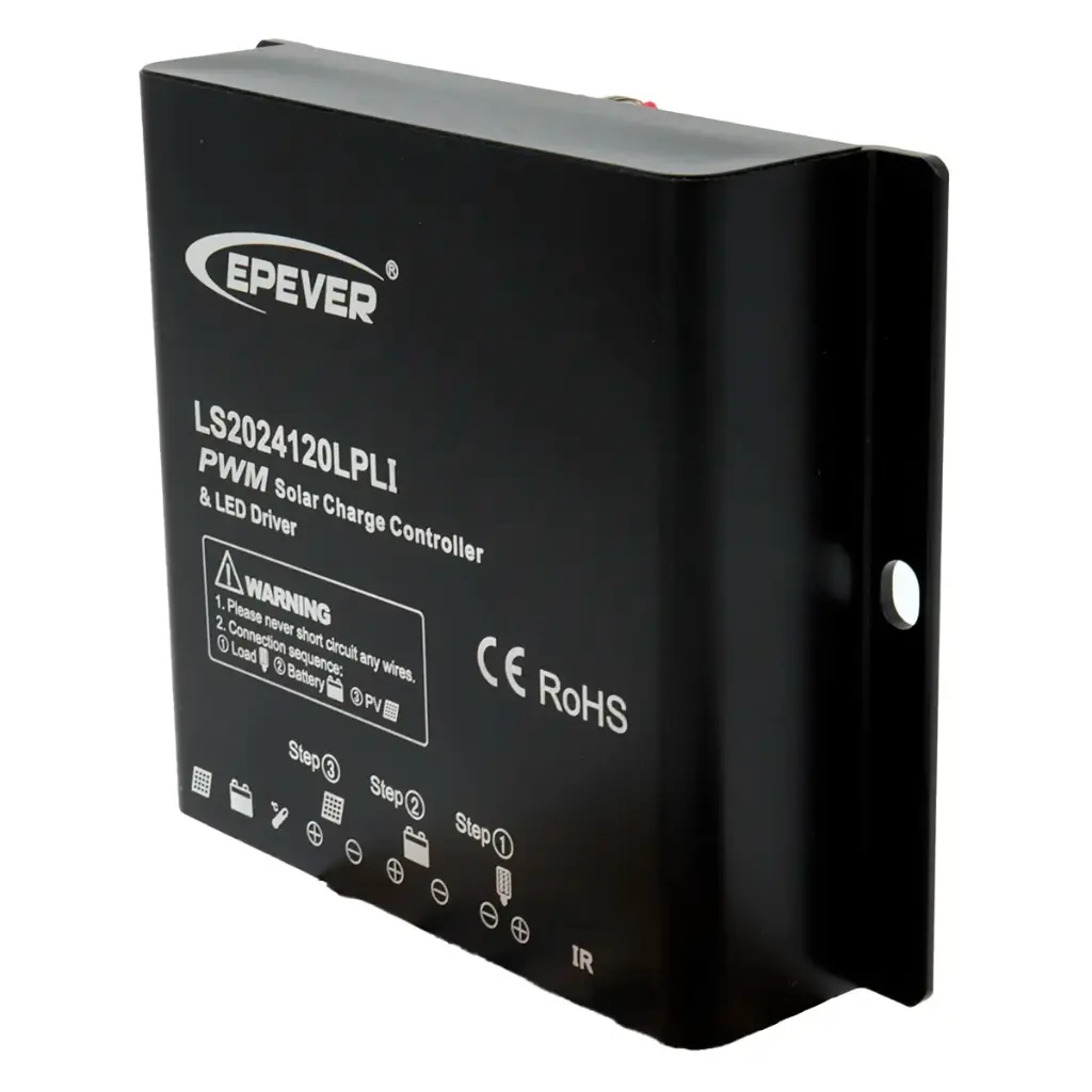 Controlador de Carga Solar Driver LED EPEVER LS2024120LPLI 12/24V 20A