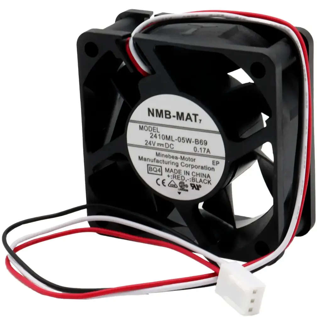Ventilador NMB-MAT 2410ML-05W-B69 BQ4 24V DC 0.17A 60mm x 60mm x 25mm Conector Blanco 3 Pines