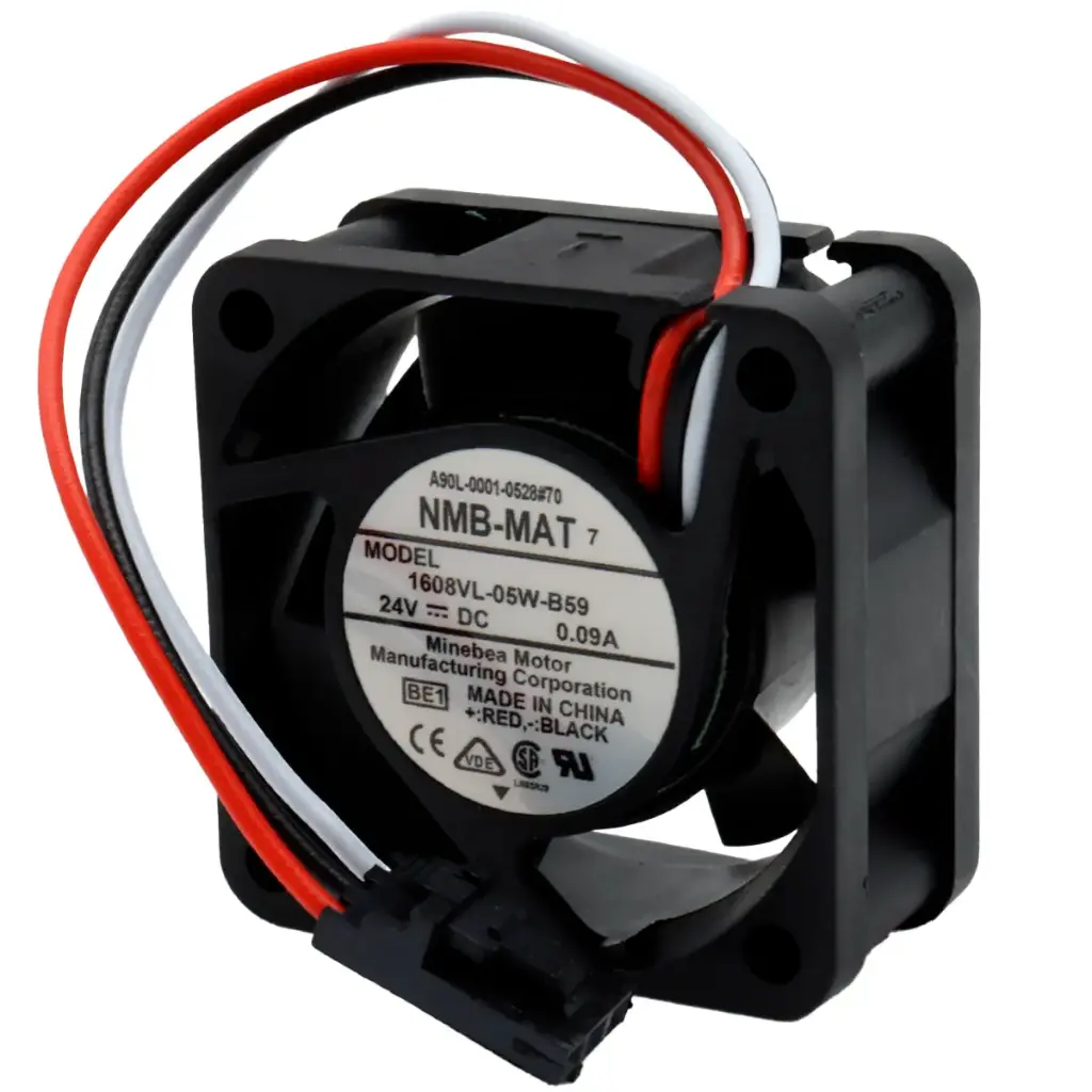 Ventilador NMB-MAT 1608VL-05W-B59 A90L-0001-0528#70 24V DC 0.09A 40mm x 40mm x 20mm Conector Negro 3 Pines