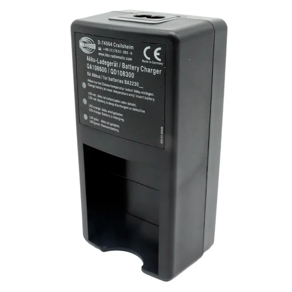 Cargador HBC Radiomatic QA108600 QD108300 para Pila Batería BA223030 
