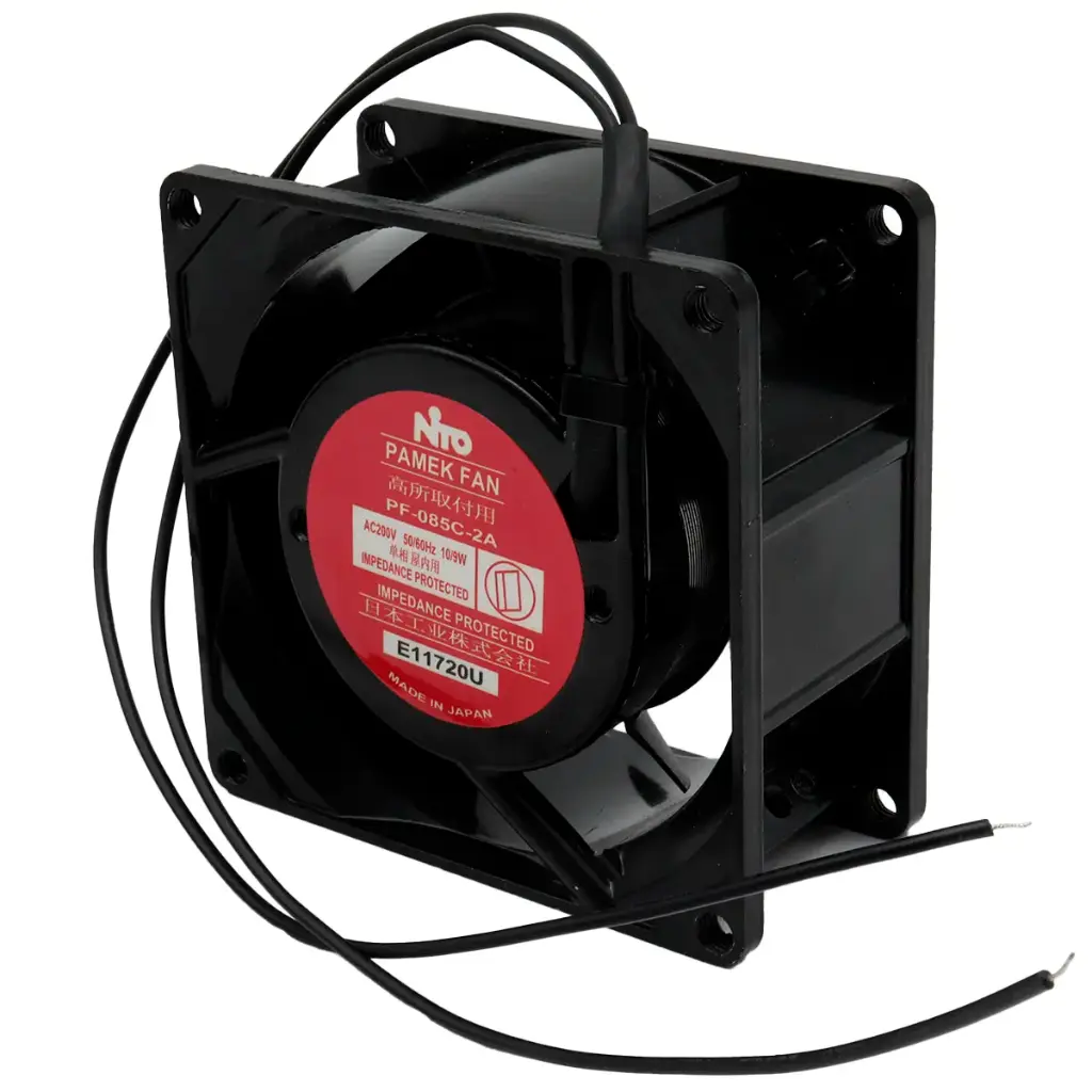 Ventilador Nito Pamek Fan PF-85C-2A 200V AC 0.05A 10W 80mm x 80mm x 38mm Con Cables