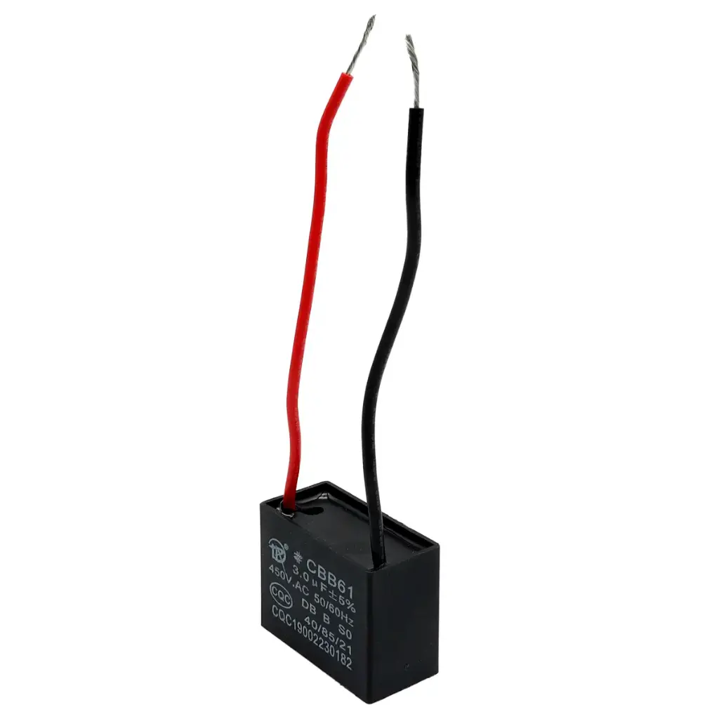 Capacitor Condensador CBB61 3uF 5% 450V AC Con Cables