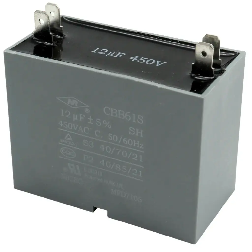 Capacitor Condensador Arranque CBB61S SH 12uF 5% 450V AC 50Hz / 60Hz