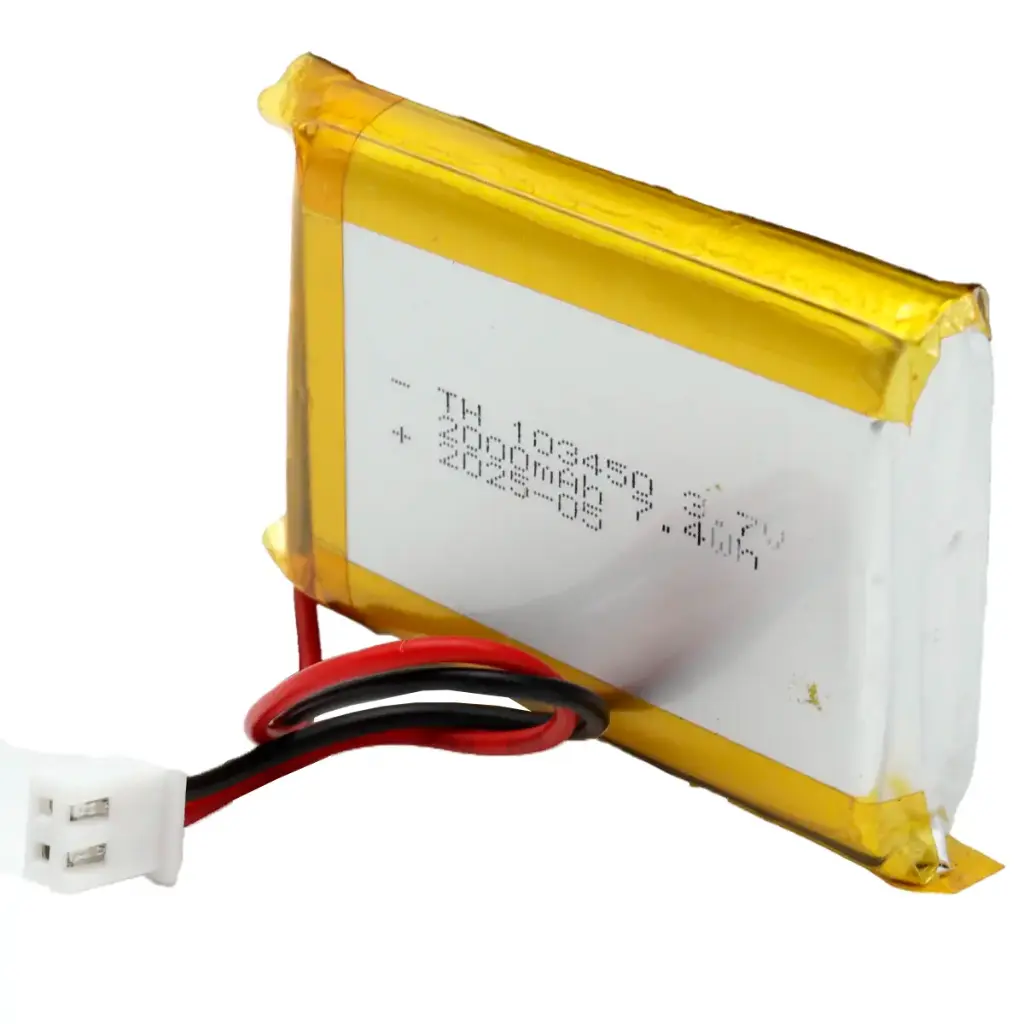 Pila Batería 103450 3.7V 2000mAh 7.4Wh LiPo Conector Blanco