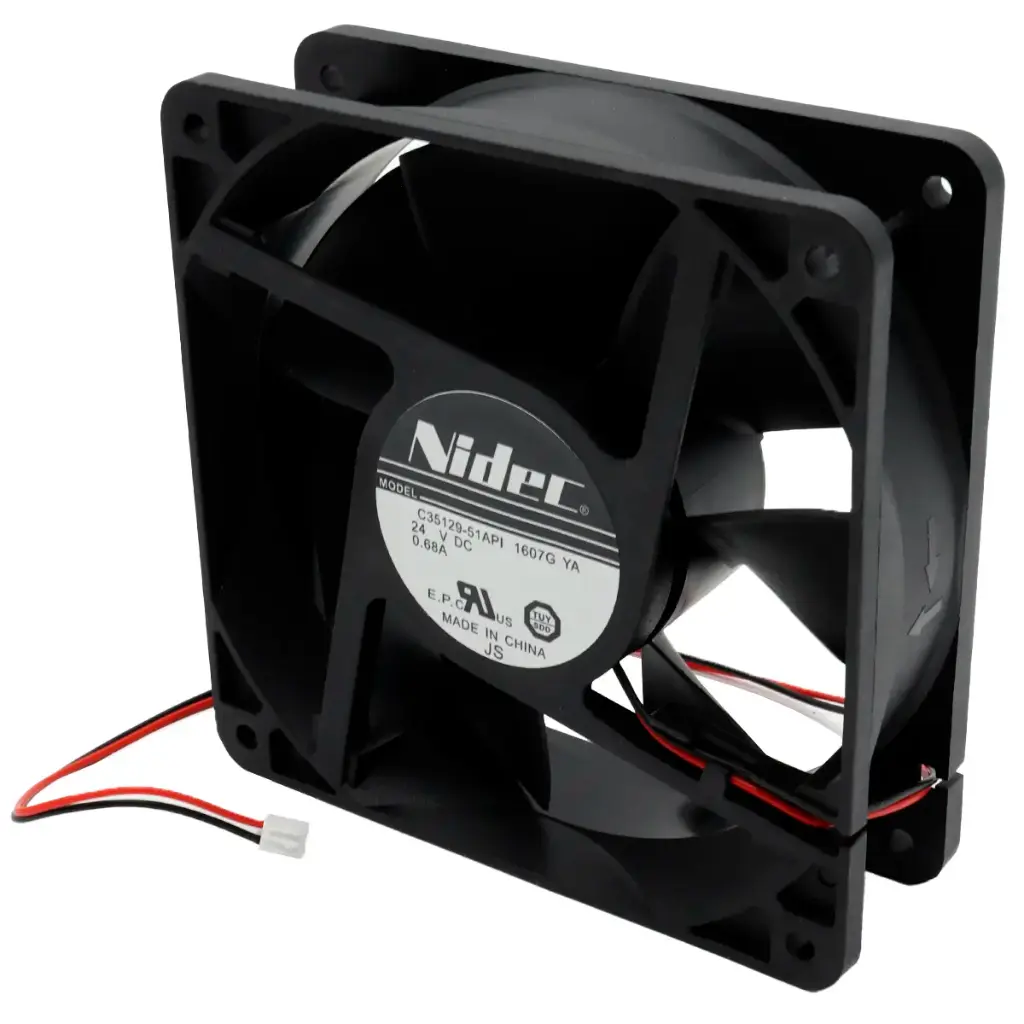 Ventilador Nidec C35129-51API 24V DC 0.68A 120mm x 120mm x 39mm Conector Blanco 2 Pines