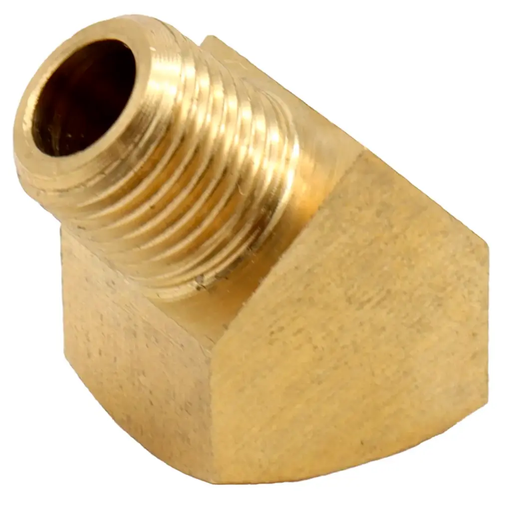 Rosca Tubería Codo Conector Cople 45° Macho 1/8" Hembra 1/8" NPT Latón