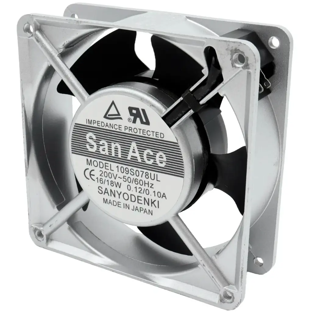 Ventilador Sanyo Denki SanAce 109S078UL 200V AC 0.12/0.10A 50/60Hz 16/18W 120 mm x 120 mm x 39mm Con Pines