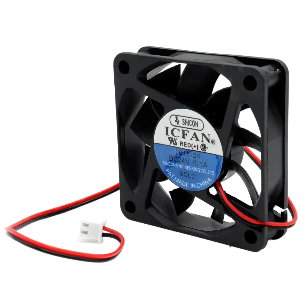Ventilador ICFAN 0615-24 24V DC 0.1A 60 mm x 60 mm x 15 mm Conector Blanco 2 Pines