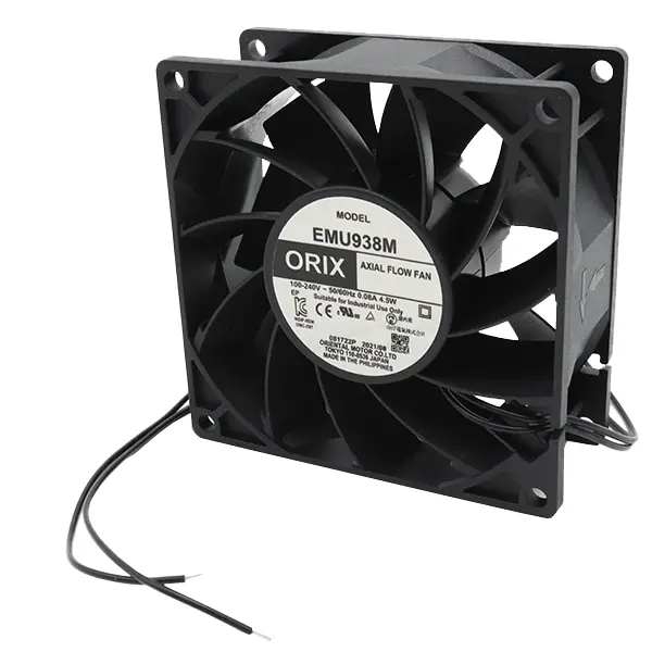 Ventilador Orix Fan EMU938M 100V AC - 240V AC 50/60Hz 0.08A 4.5W 92 mm x 92 mm x 35 mm 2 Cables