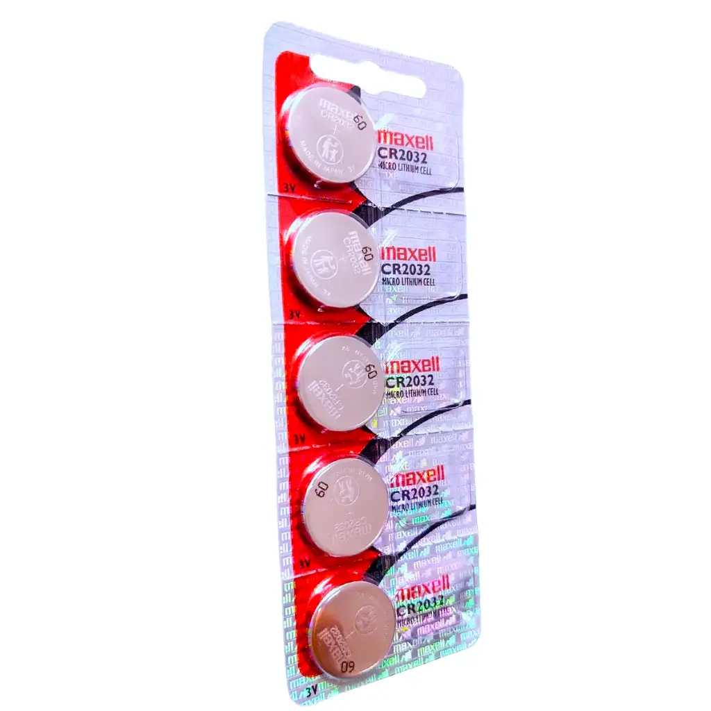 5x Pila Batería Maxell CR2032 3V Tipo Botón Litio