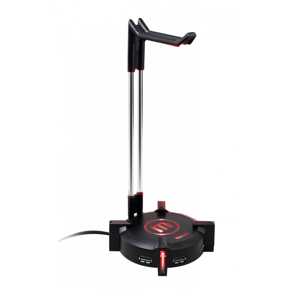 Soporte Audífonos Gamer Maxell Samurai Series HUB USB 4 Puertos