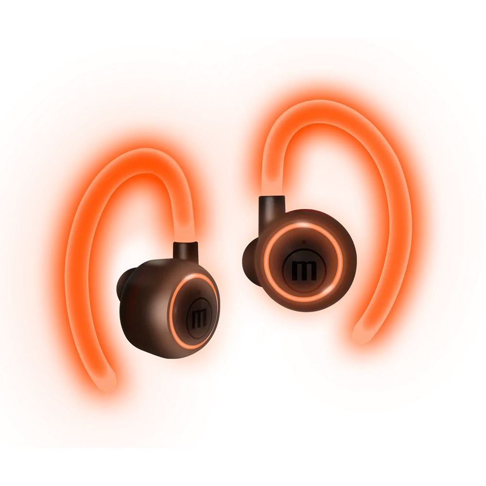 Audífonos Auriculares Inalámbricos Maxell Halo Sport TWS In-ear Bluetooth Neón Con Iluminación