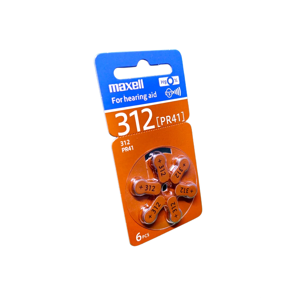 6x Pila Batería Maxell PR41 1.45V Tipo Botón Litio