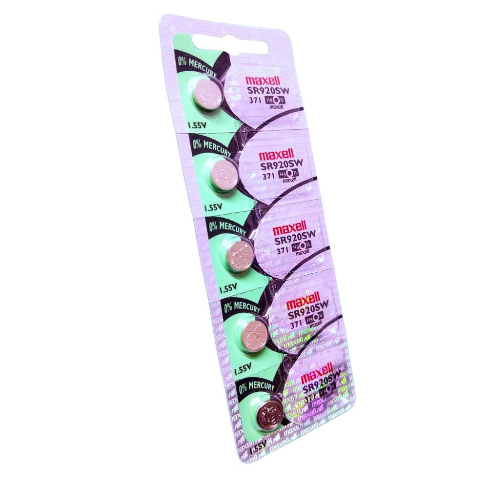 5x Pila Batería Maxell SR920SW 1.55V 45mAh Tipo Botón Litio