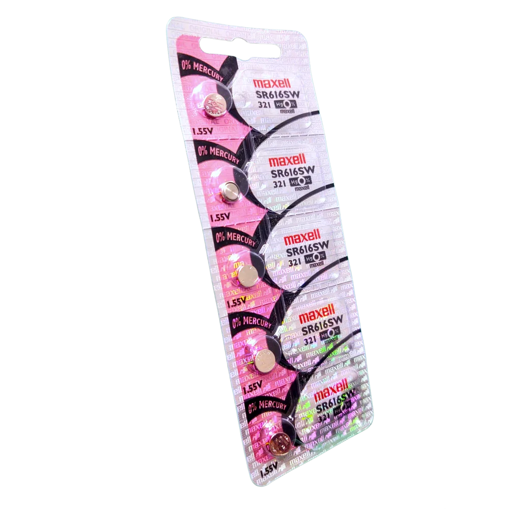 5x Pila Batería Maxell SR616SW 1.55V 16mAh Tipo Botón Litio
