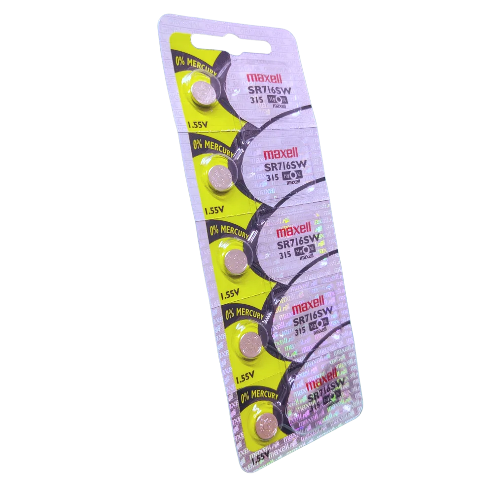 5x Pila Batería Maxell SR716SW 1.55V 23mAh Tipo Botón Litio