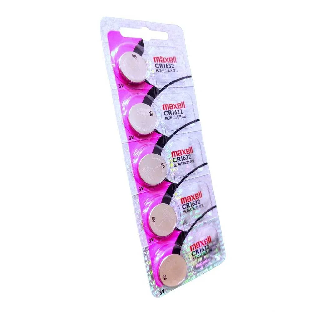 5x Pila Batería Maxell CR1632 3V 140mAh Tipo Botón Litio