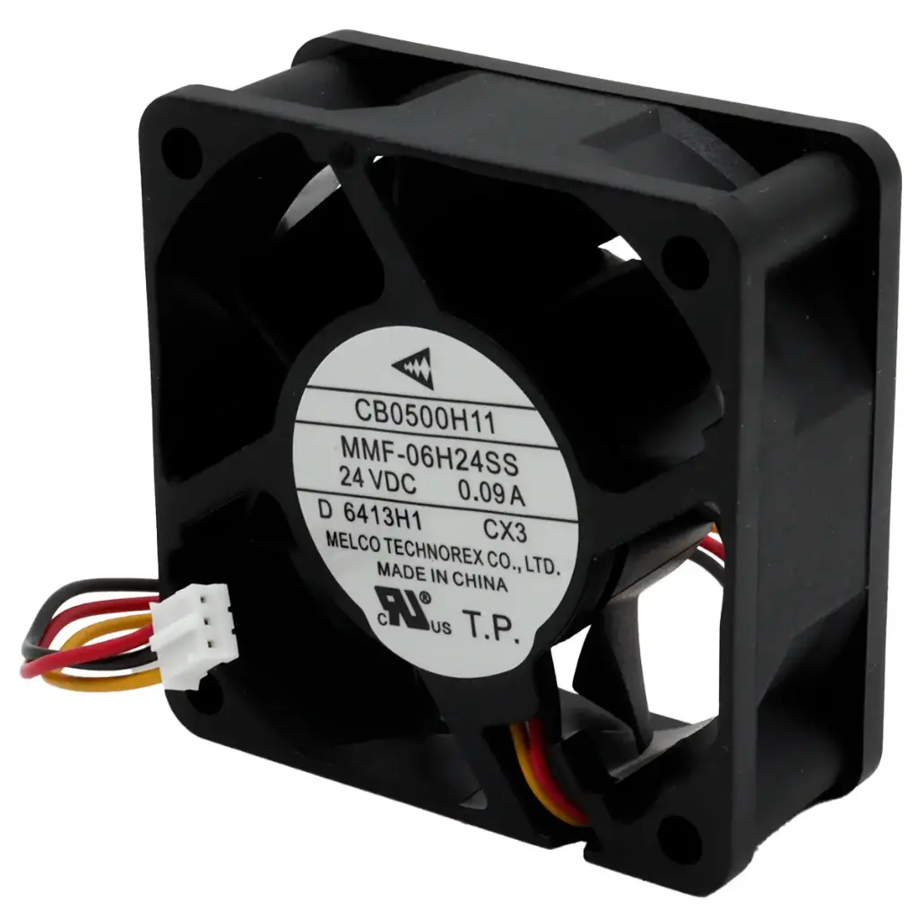 Ventilador Melco Technorex CB0500H11 MMF-06H24SS 24V DC 0.09A 2.16W 60 mm x 60 mm x 25 mm Conector Blanco 3 Pines 3 Cables
