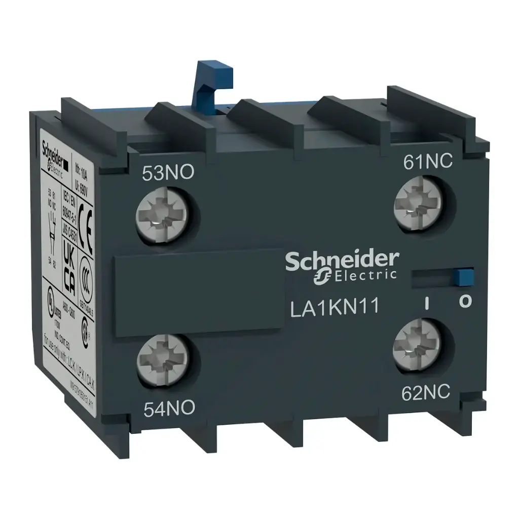 Bloque de Contactos TeSys Schneider Electric LA1KN11 Contactos Auxiliares 1NC + 1 NO Bornera