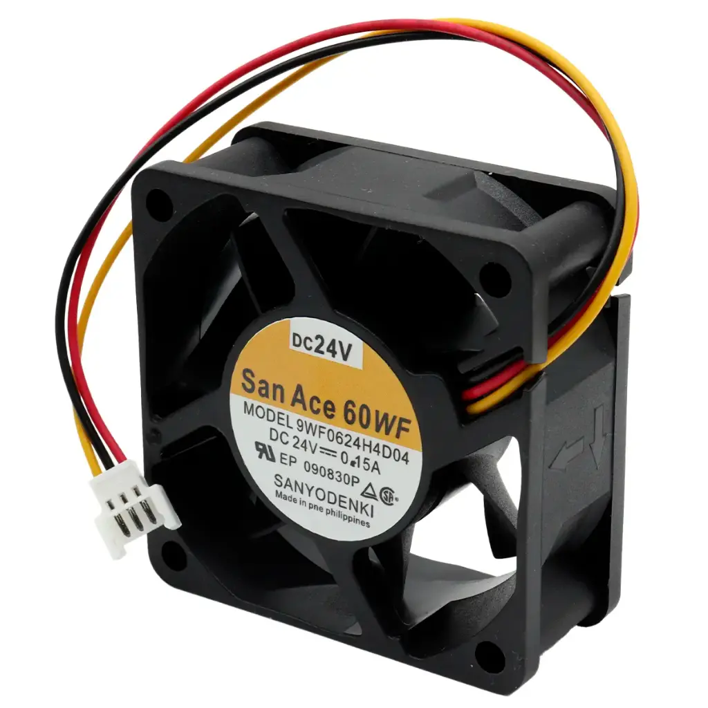 Ventilador Sanyo Denki SanAce60WF 9WF0624H4D04 24V 0.15A 3.6W 60 mm x 60 mm Conector Blanco 3 Pines 3 Cables