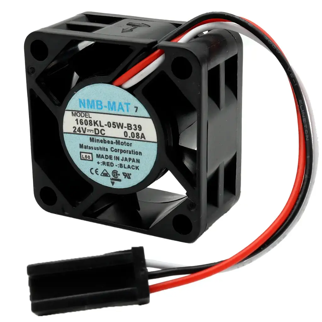 Ventilador NMB-MAT 1608KL-05W-B39 L50 24V DC 0.08A 19.28W 40 mm x 40 mm x 20 mm Conector Negro 3 Pines 3 Cables