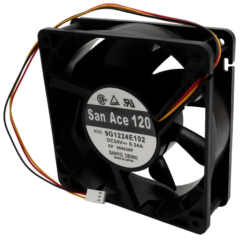 Ventilador Sanyo Denki SanAce120 9G1224E102 24V DC 0.34A 8.16W 120 mm x 120 mm x 38 mm Conector Blanco 3 Pines 3 Cables
