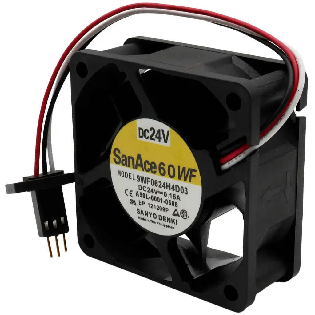 Ventilador Sanyo Denki SanAce60WF 9WF0624H4D03 A90L-0001-0508 24V DC 60 mm x 60 mm x 25 mm Conector Negro Macho 3 Pines 3 Cables