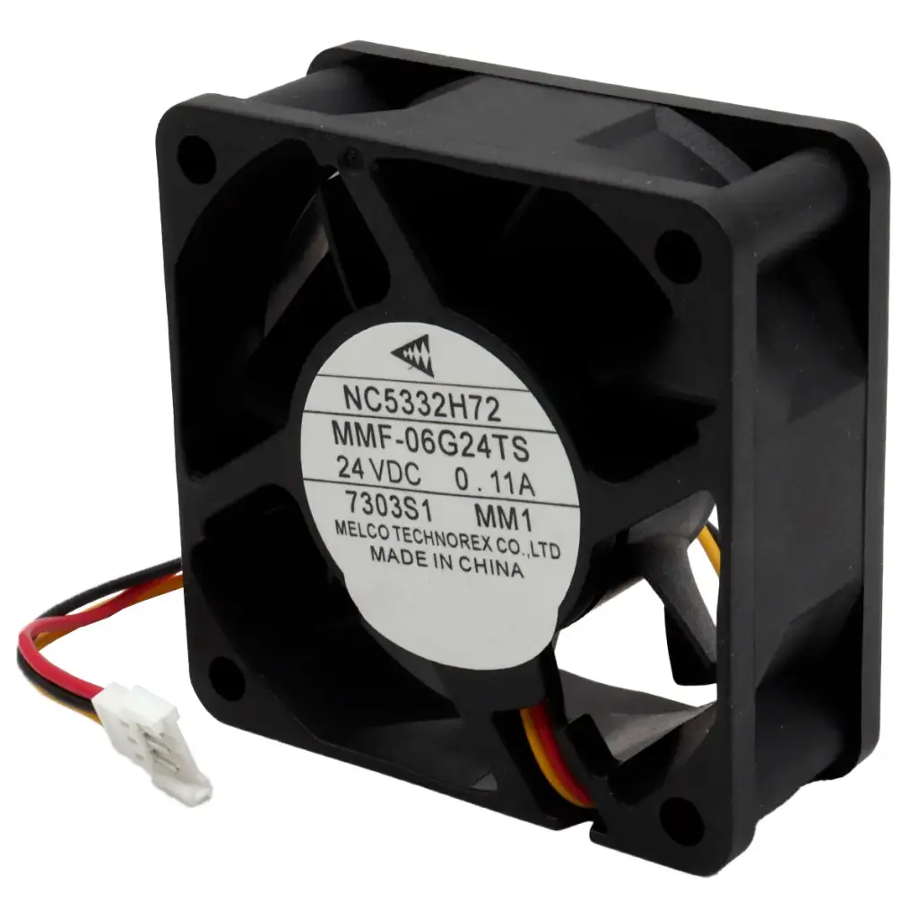 Ventilador Melco Technorex NC5332H72 MMF-06G24TS 24V DC 0.11A 60 mm x 60 mm x 25 mm Conector Blanco 3 Pines 3 Cables