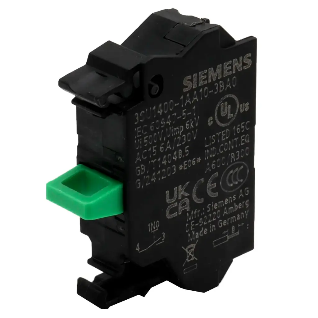 Módulo Contacto Siemens 3SU1400-1AA10-3BA0 3SU14001AA103BA0 1 NO Verde