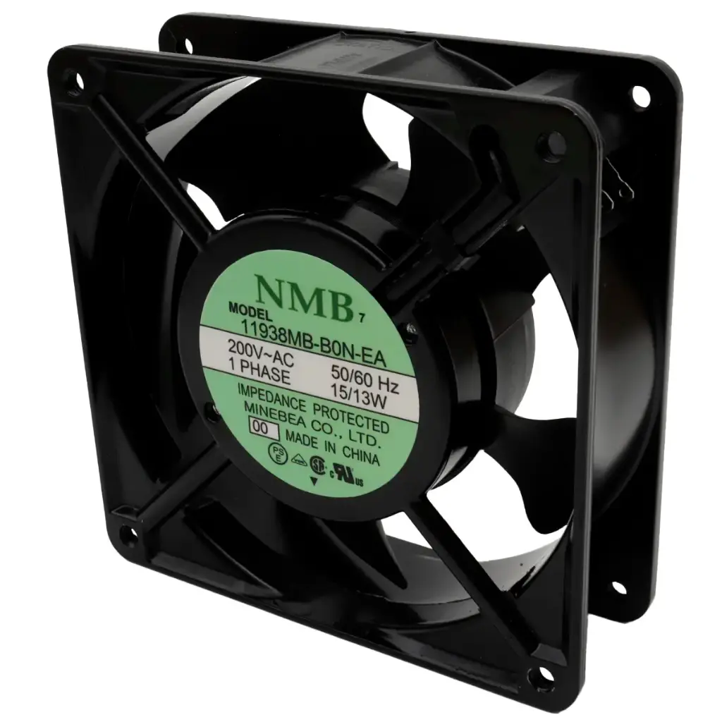Ventilador NMB 11938MB-B0N-EA 00 200V AC 50/60Hz 15/13W 1 Fase 120 mm x 120 mm x 38 mm 2 Pines China