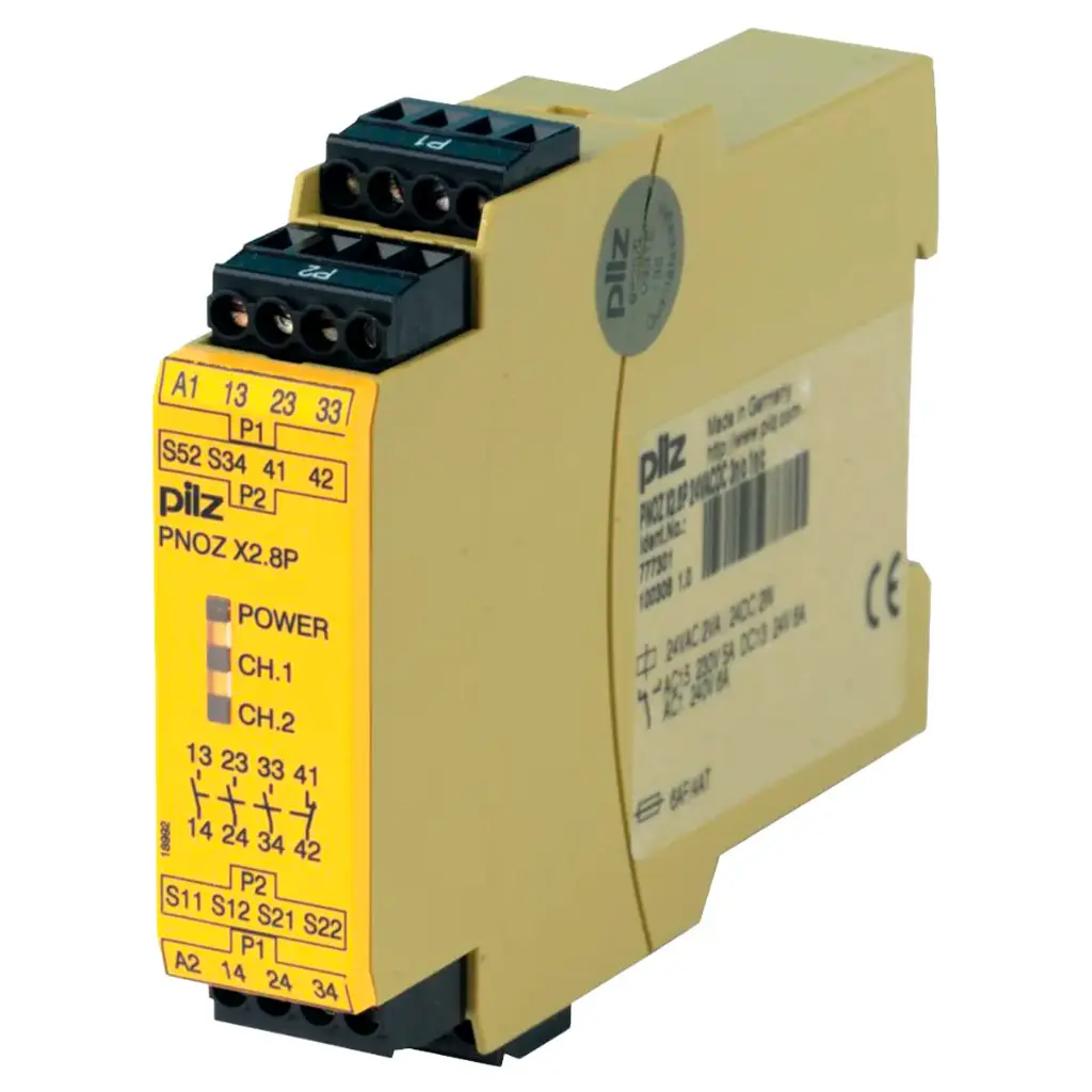 Relevador Relé Relay de Seguridad Pilz Pnoz X2.8P 777301 24V AC/DC 6A 3NO 1NC