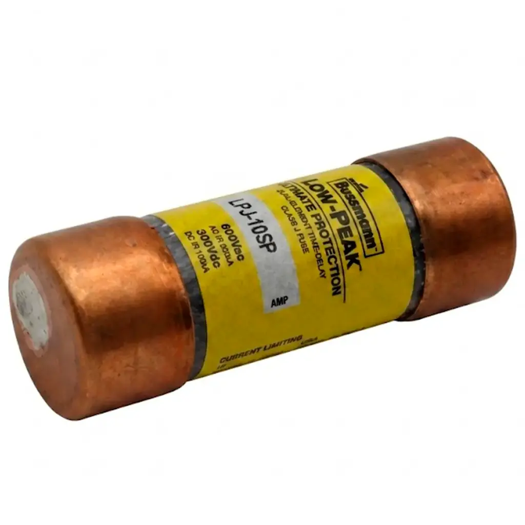 Fusible Cooper Bussman LPJ-10SP Low Peak 600V AC 300V DC Clase J Con Retardo