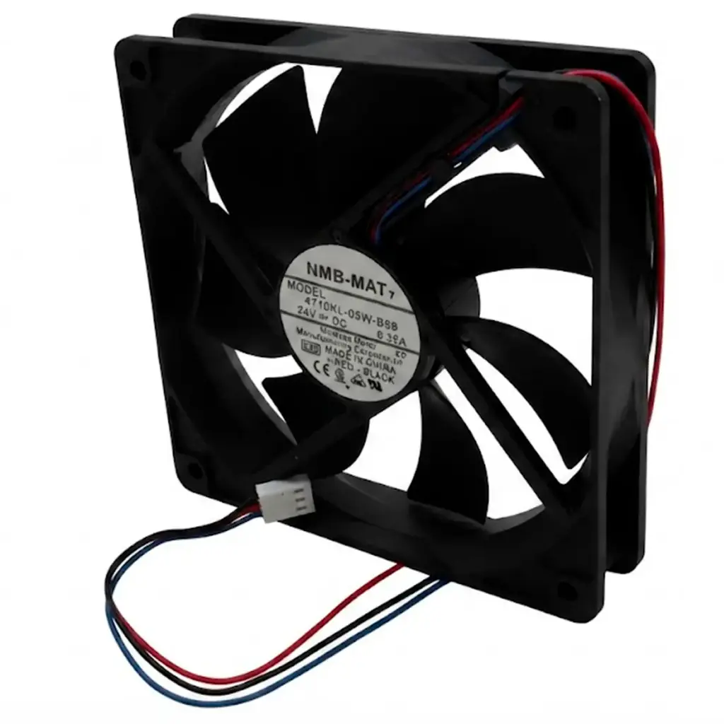 Ventilador NMB-MAT 4710KL-05W-B59 E50 24V DC 0.35A 8.4W 120 mm x 120 mm x 25 mm Conector Blanco 3 Pines 3 Cables