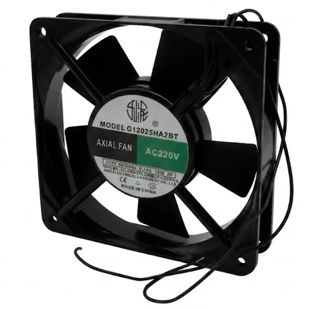 Ventilador Jiulong G12025HA2BT 220V AC 60Hz 0.10A 18W 120 mm x 120 mm x 26 mm 2 Cables