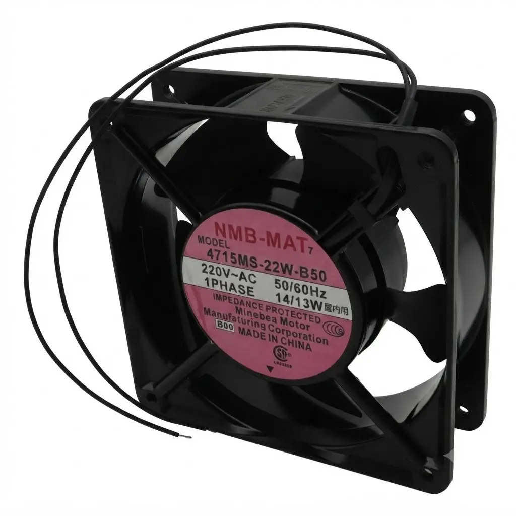 Ventilador NMB-MAT 4715MS-22W-B50 B00 220V AC 50/60Hz 14/13W 120 mm x 120 mm x 39 mm 2 Cables