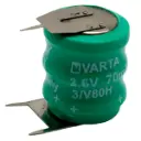 Pila Batería Varta 3/V80H 3.6V 70mAh Con 3 Pines Recargable PLC