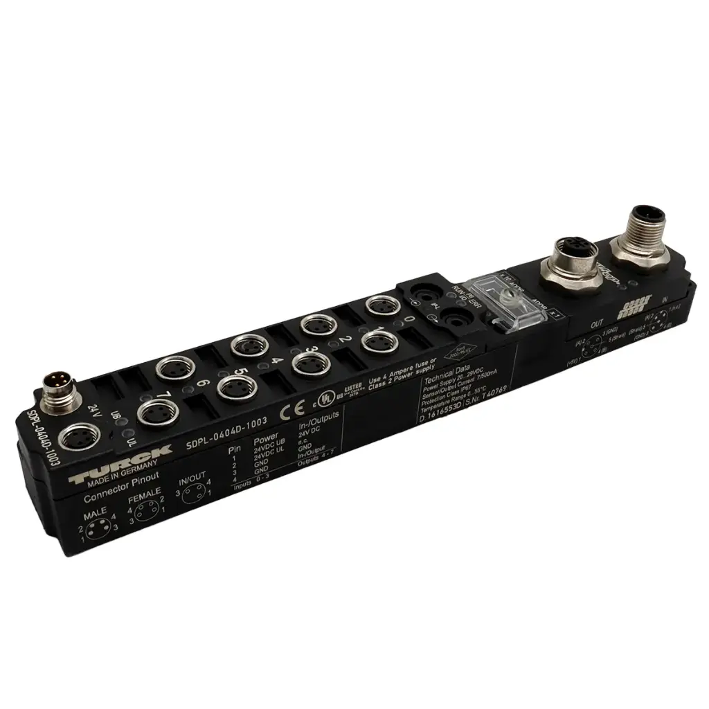 Módulo de E/S Turck SDPL-0404D-1003 6824450 24V DC IP67 4 Entradas 4 Salidas PNP