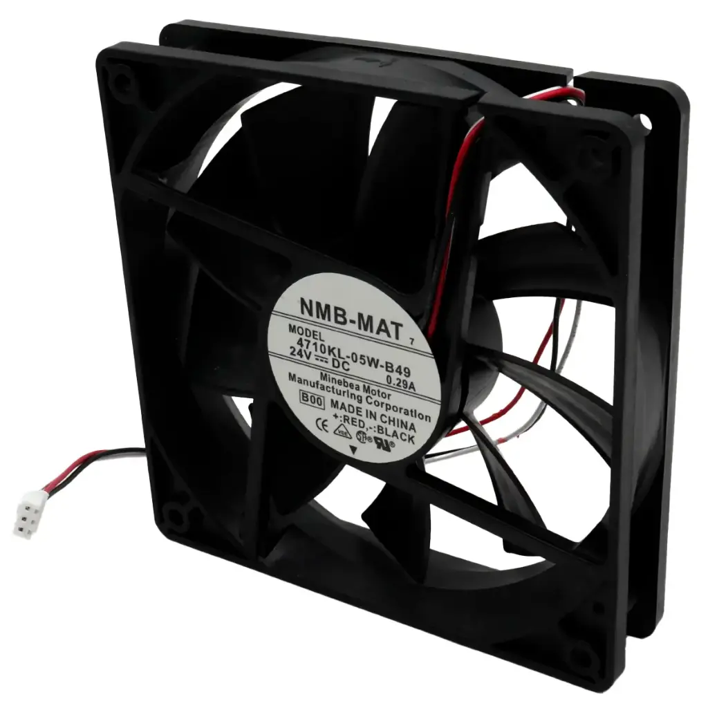 Ventilador NMB 4710KL-05W-B49 B00 24V DC 0.29A 6.96W 120 mm x 120 mm x 25 mm Conector Blanco 3 Pines 3 Cables