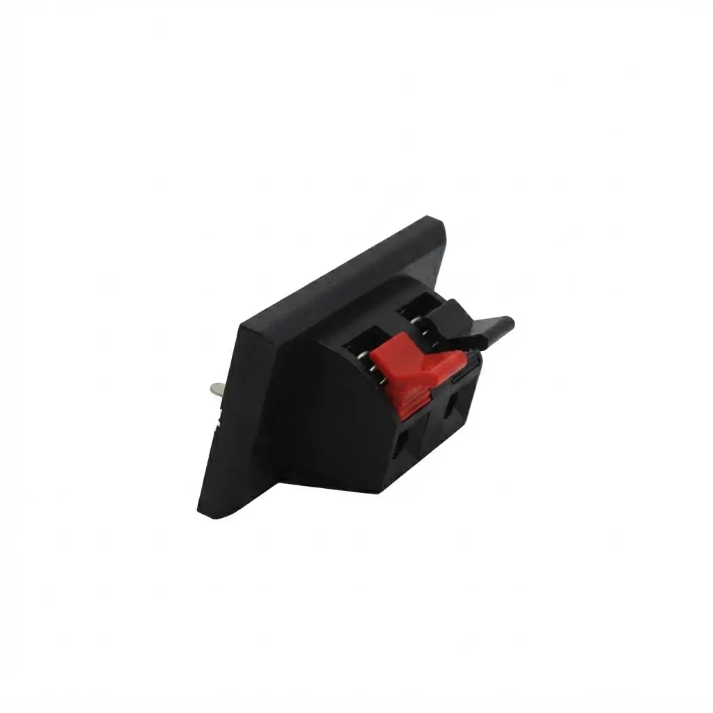Conector Terminal Push Para Bocina Altavoz Bafle Subwoofer Cajón 2 Vías Cuadrado Resorte