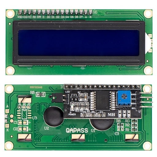 [39] Display LCD 16x2 1602a Con Módulo Interfaz I2c Para LCD Soldado