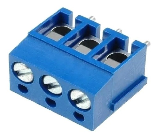 [47] Bornera Clema Para Circuito Impreso De Tres Terminales Con Tornillo